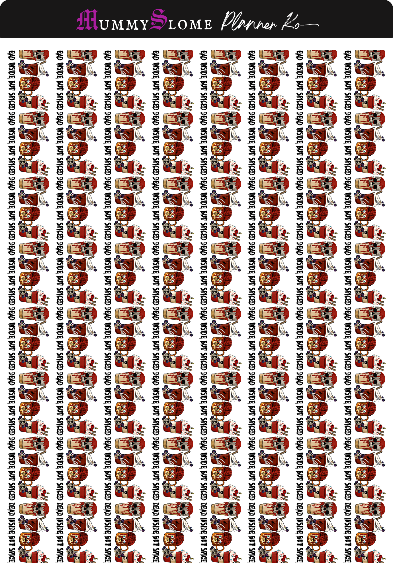 Creepy Coffee Washi Sheet 1