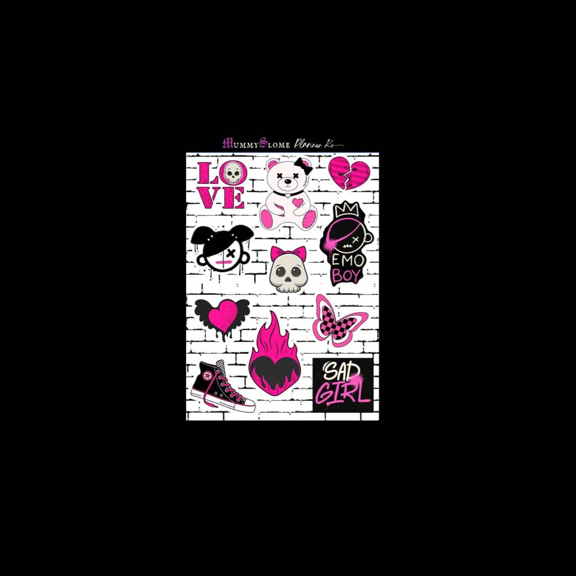 ๐งท๐ค "Sad But Organized" ๐
๐ง โ Emo Stickers for Your Inner Chaos ๐๐ Sheet 6