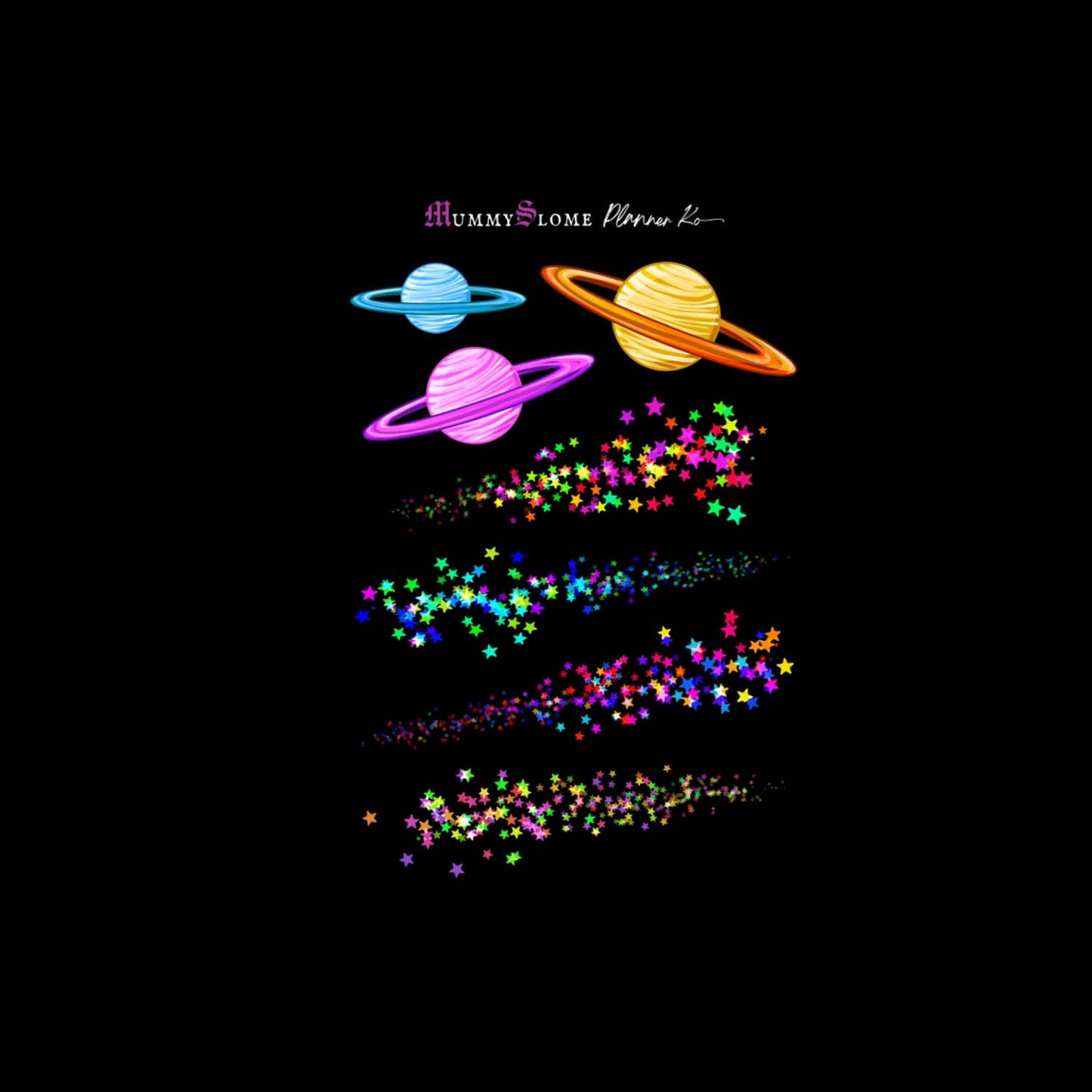 ππ Trippy Galaxy Planner Sticker Kit! πΈβ¨ Sheet 3
