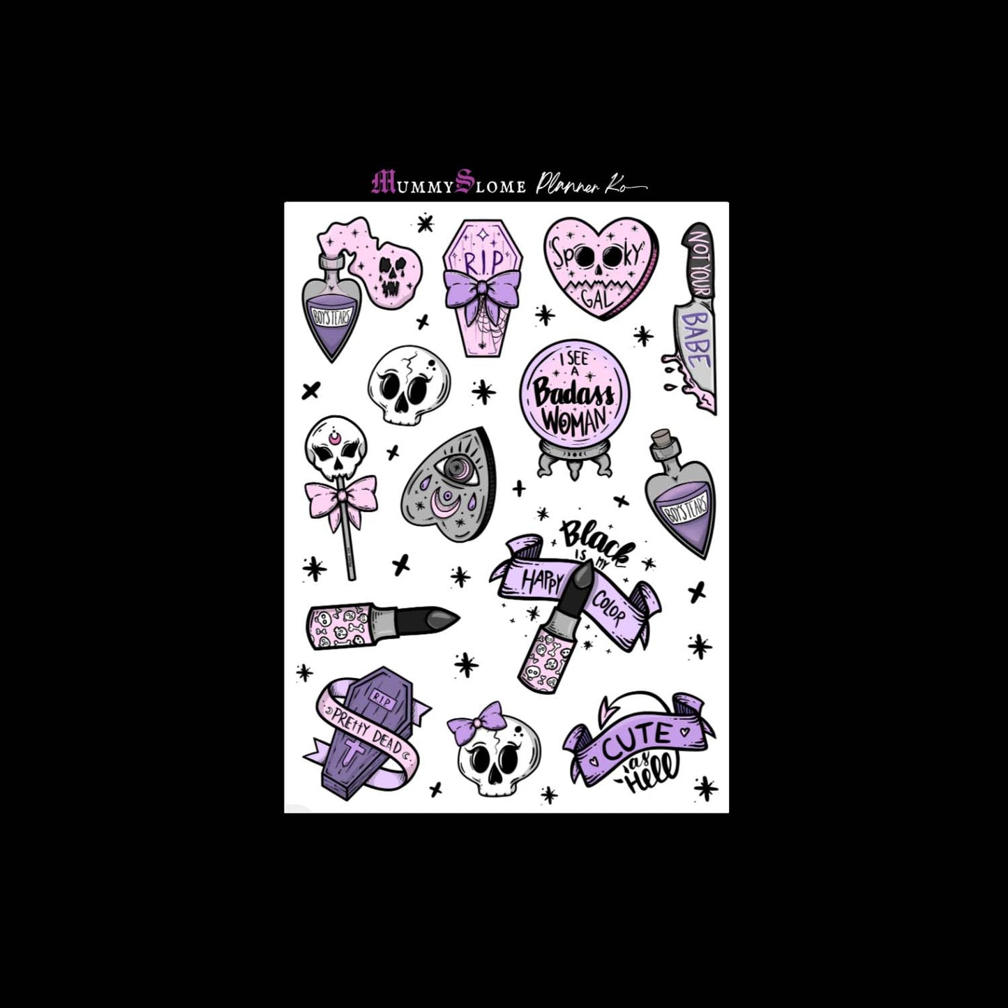 💜🦇Spooky Chic Planner Kit 🕸️💜 Sheet 3