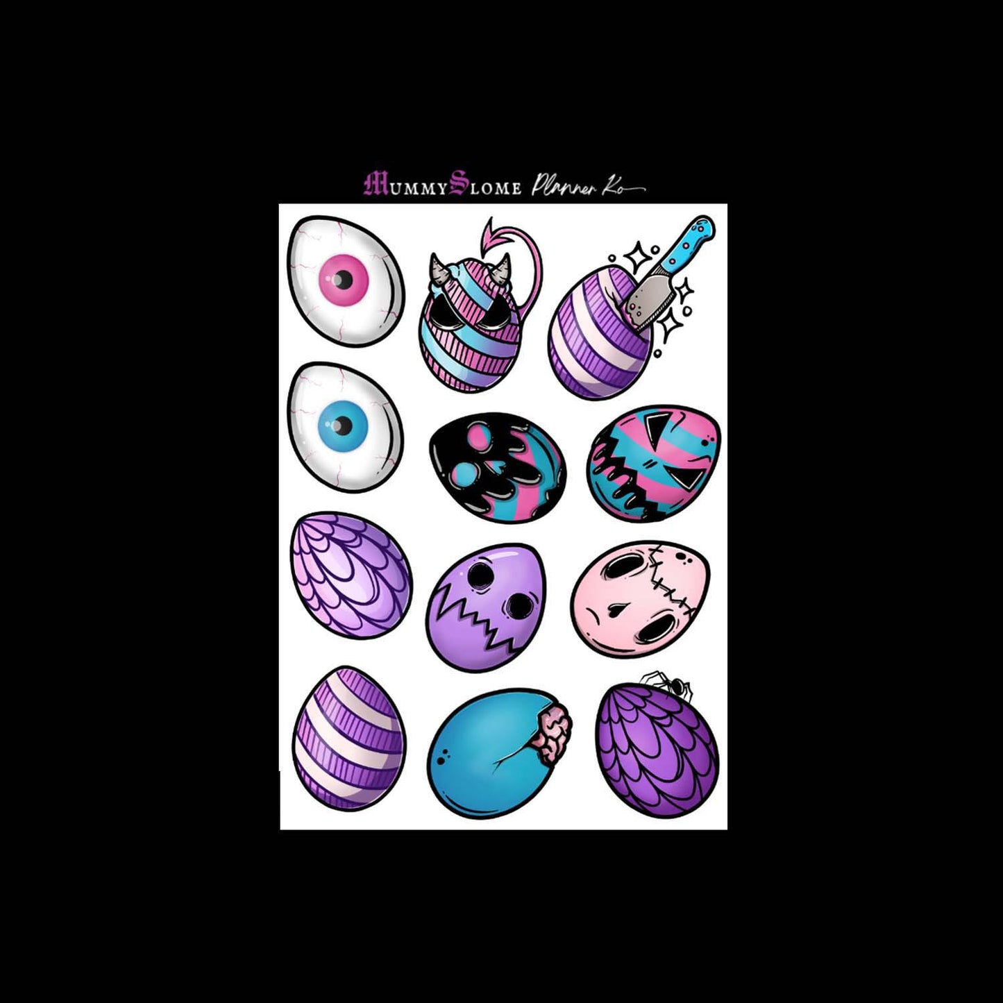 š°šØ Creepy Cute Easter Planner Sticker Kit Sheet 6 šØš°