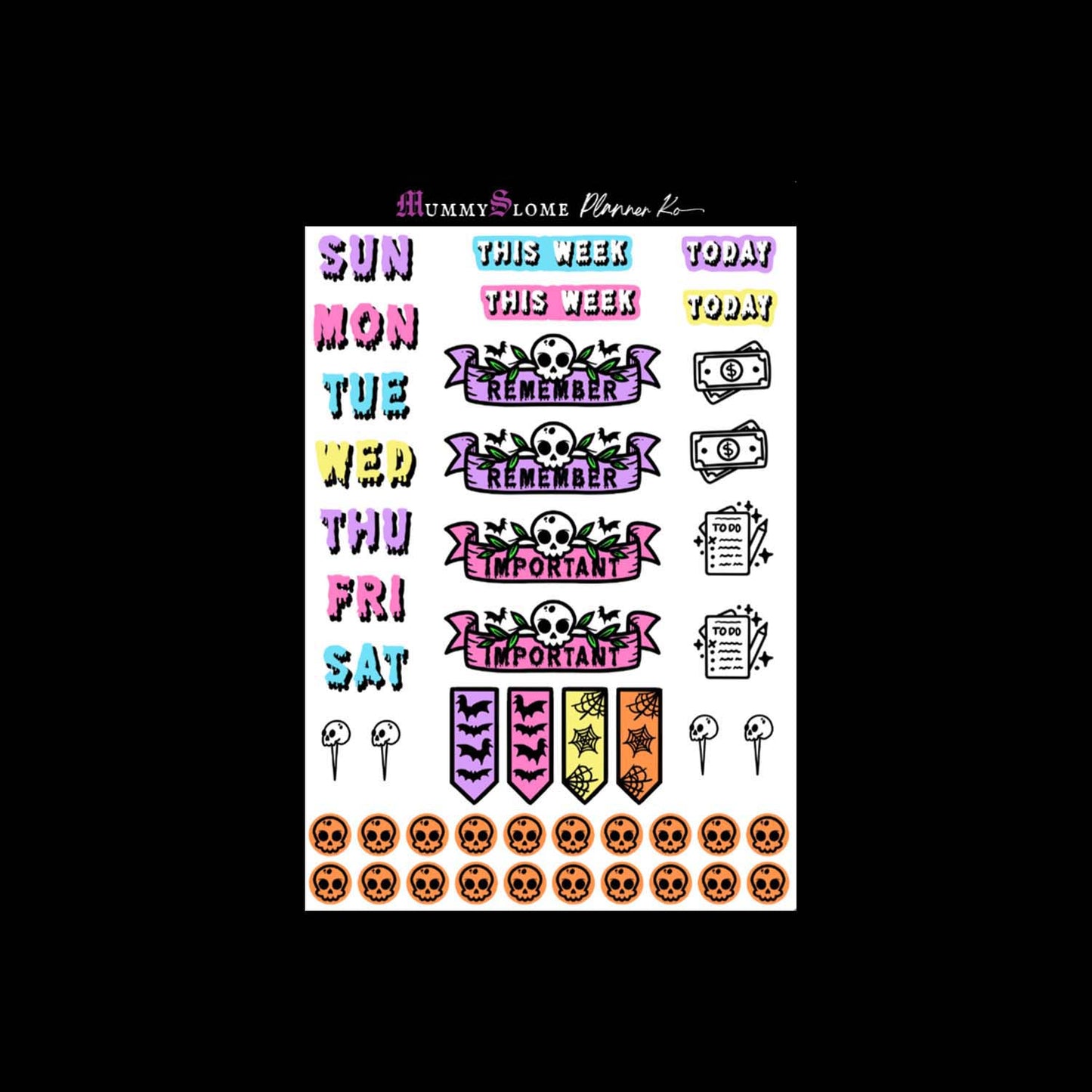 š°šØ Creepy Cute Easter Planner Sticker Kit Sheet 7 šØš°