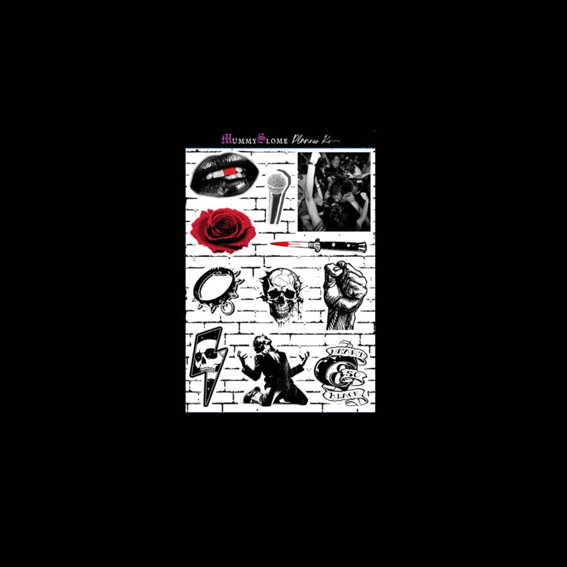 โก๏ธPunkโd & Planned ๐งท๐๐ฅ โ Sticker Kit for the Rebellious Soul ๐ ๐ฅ Sheet 1