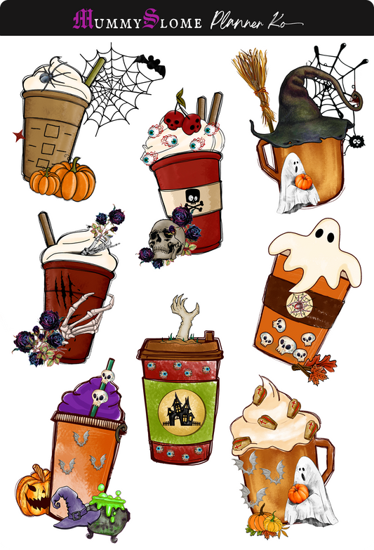Creepy Coffee Deco Sheet 2