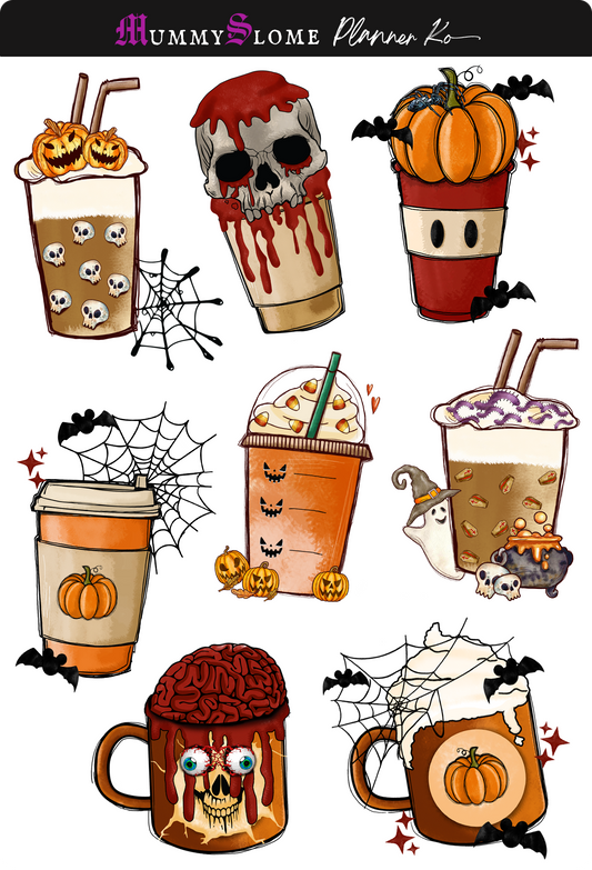 Creepy Coffee Deco Sheet 3