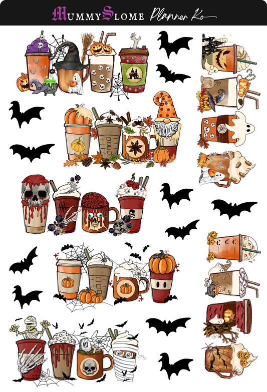 Creepy Coffee Deco Sheet 4
