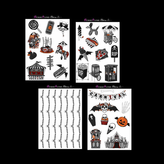 🎪💀 Dark Carnival Delights Sticker Kit 💀🎪