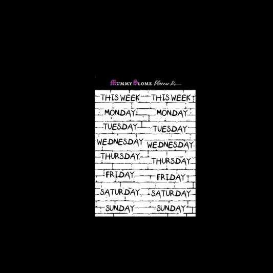 🗓️ Deadlines by Daylight 🖤 Weekday Labels for the Undead Organized 💀🧷 D1