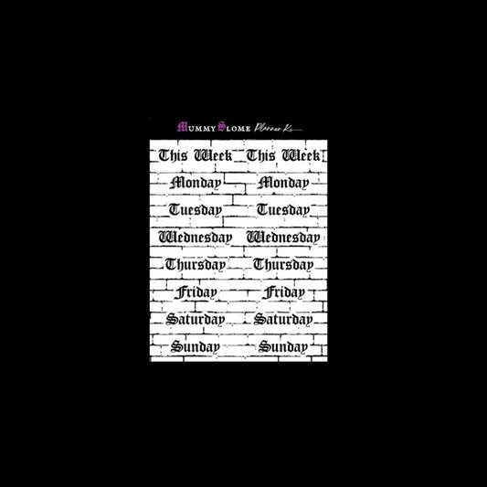 🖋️ Seven Shades of Slay 🖤 Weekday Labels for the Darkly Organized 📆⚰️ D2