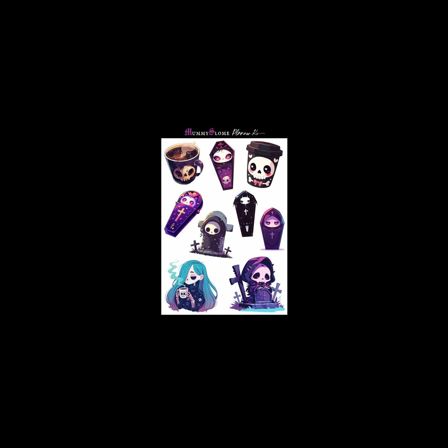 ☕💀 Eternal Roast Sticker Sheet 3 💀☕