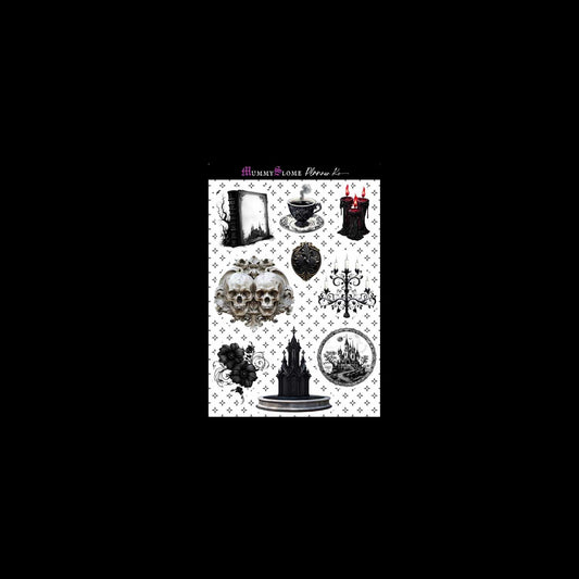 🕯️⚰️ Gothic Elegance Sticker Sheet 1 ⚰️🕯️