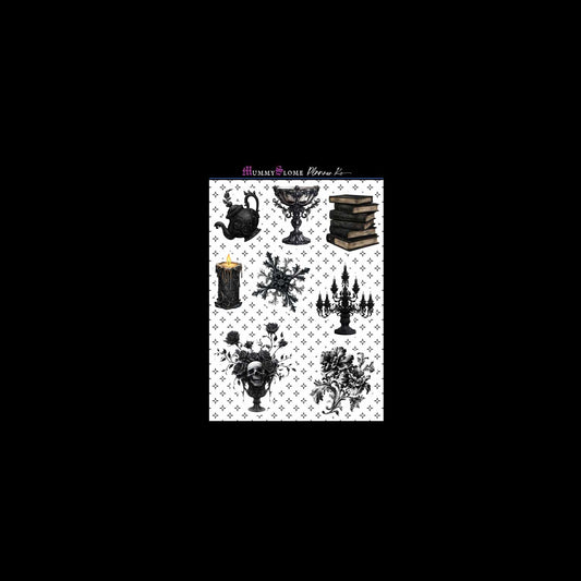 🕯️⚰️ Gothic Elegance Sticker Sheet 2 ⚰️🕯️