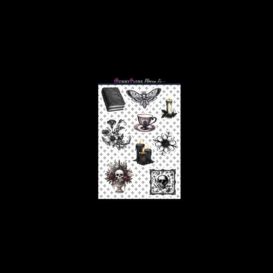 🕯️⚰️ Gothic Elegance Sticker Sheet 3 ⚰️🕯️