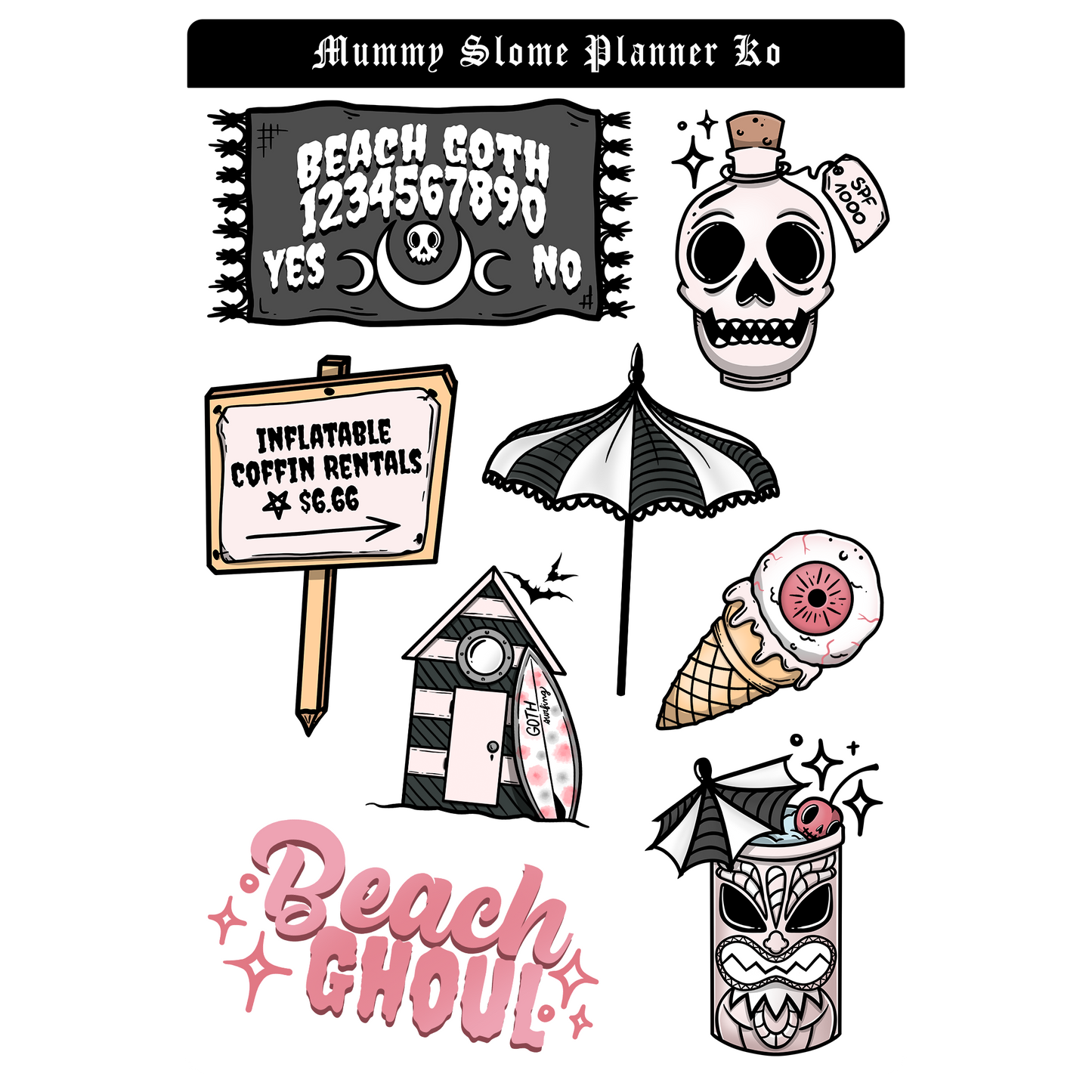 Hot Ghoul Summer Sticker Kit