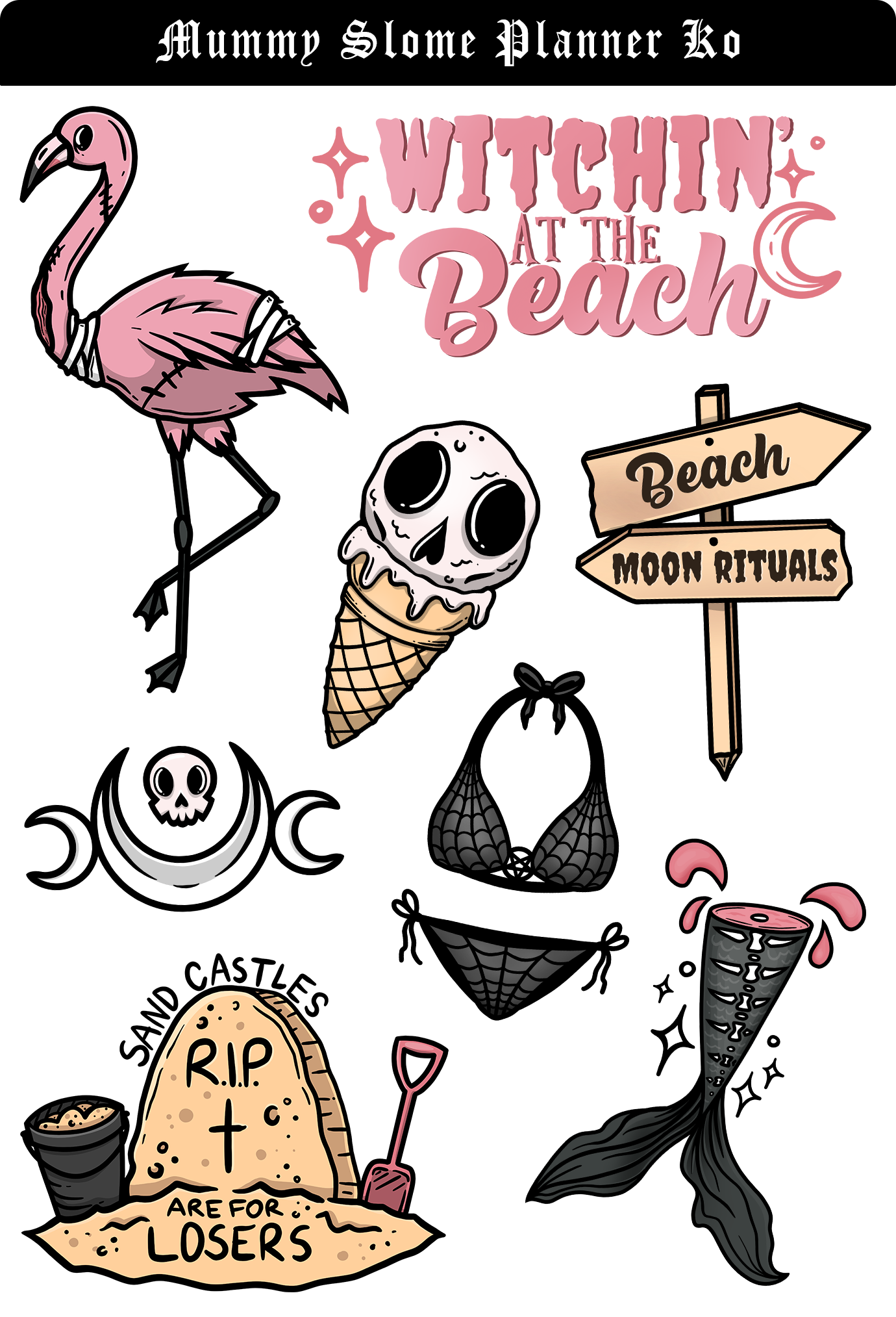 Hot Ghoul Summer Sticker Kit