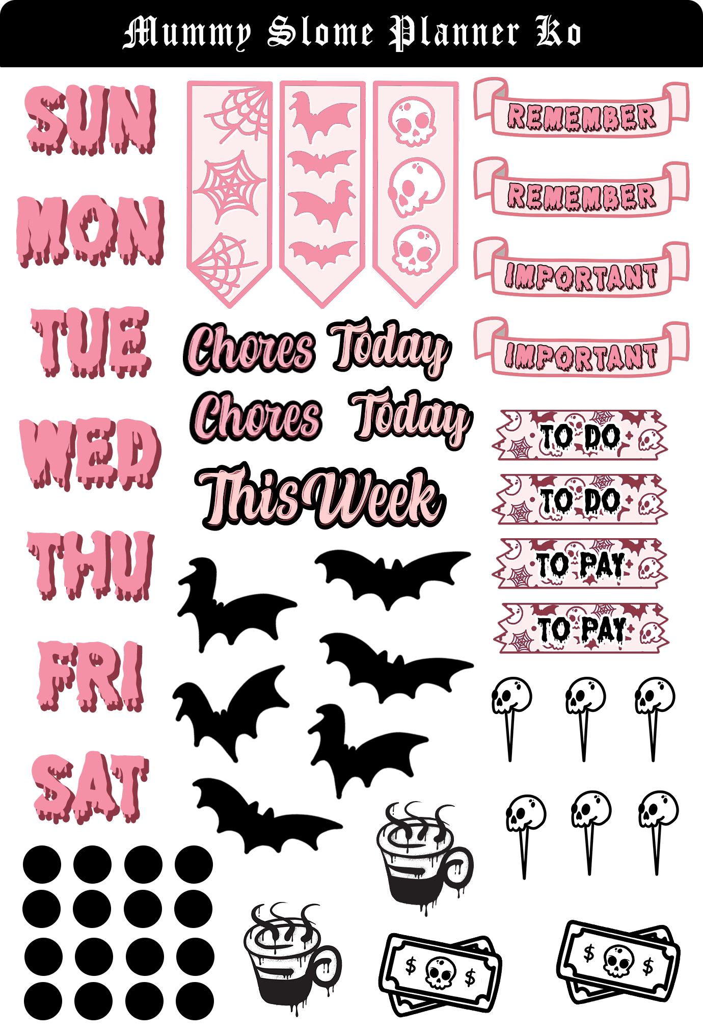 Hot Ghoul Summer Sticker Kit