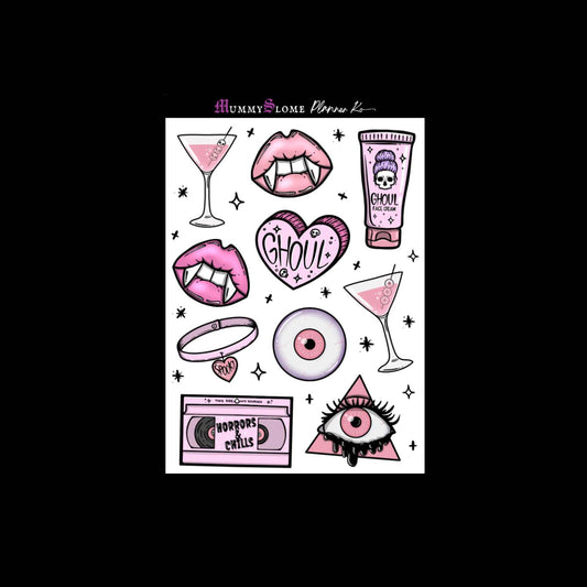 💜🦇Spooky Chic Planner Kit 🕸️💜  Sheet 1