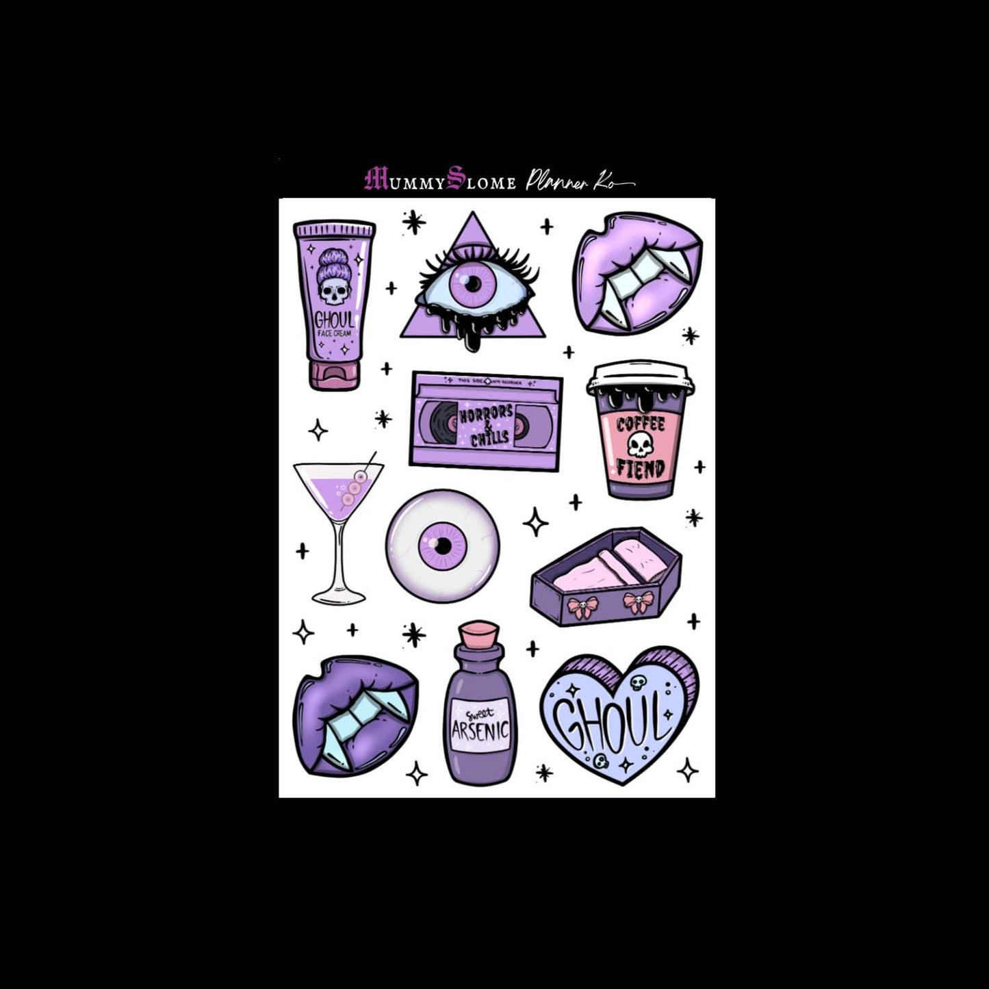 💜🦇Spooky Chic Planner Kit 🕸️💜  Sheet 2