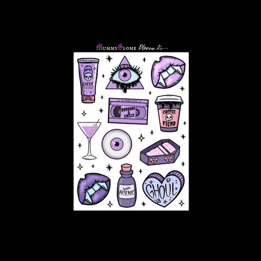 💜🦇Spooky Chic Planner Kit 🕸️💜  Sheet 2