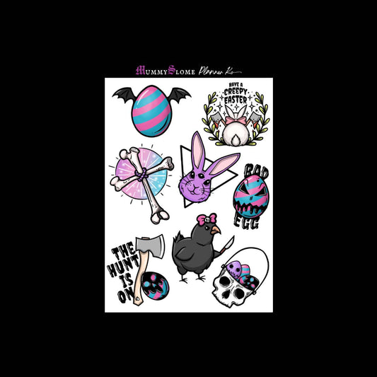 🐰🎨 Creepy Cute Easter Planner Sticker Kit Sheet 4 🎨🐰
