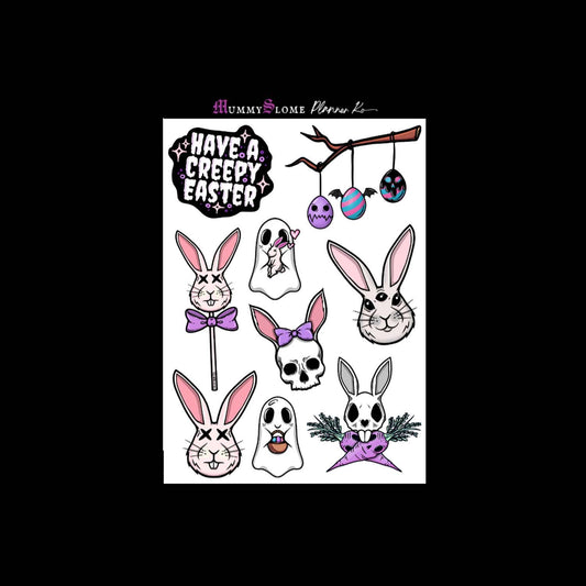 🐰🎨 Creepy Cute Easter Planner Sticker Kit Sheet 5 🎨🐰