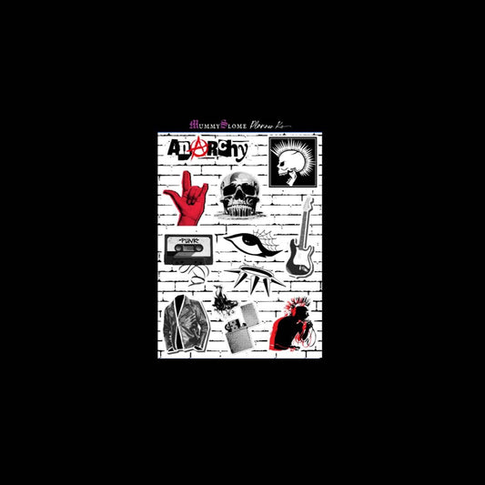 ⚡️Punk’d & Planned 🧷💀🔥 — Sticker Kit for the Rebellious Soul 👊 💥  Sheet 2