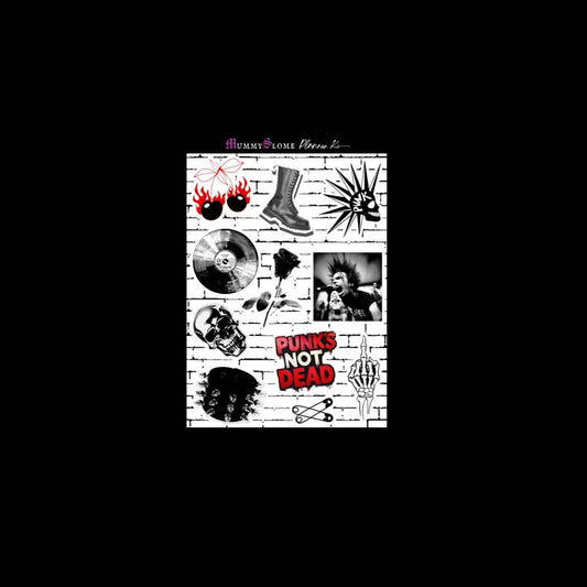 ⚡️Punk’d & Planned 🧷💀🔥 — Sticker Kit for the Rebellious Soul 👊 💥  Sheet 3