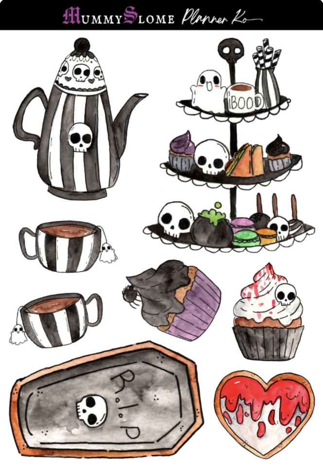 Haunted Tea Time Sticker Kit